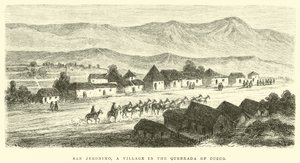 San Jeronimo, a village in the Quebrada of Cuzco by Edouard Riou